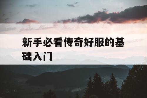 新手必看传奇好服的基础入门
