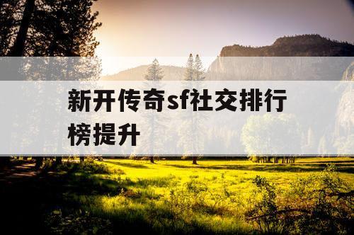 新开传奇sf社交排行榜提升