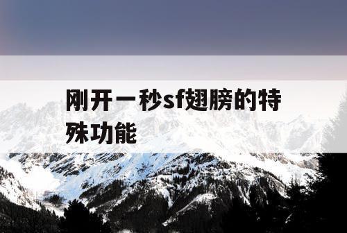 刚开一秒sf翅膀的特殊功能
