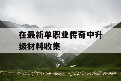 在最新单职业传奇中升级材料收集